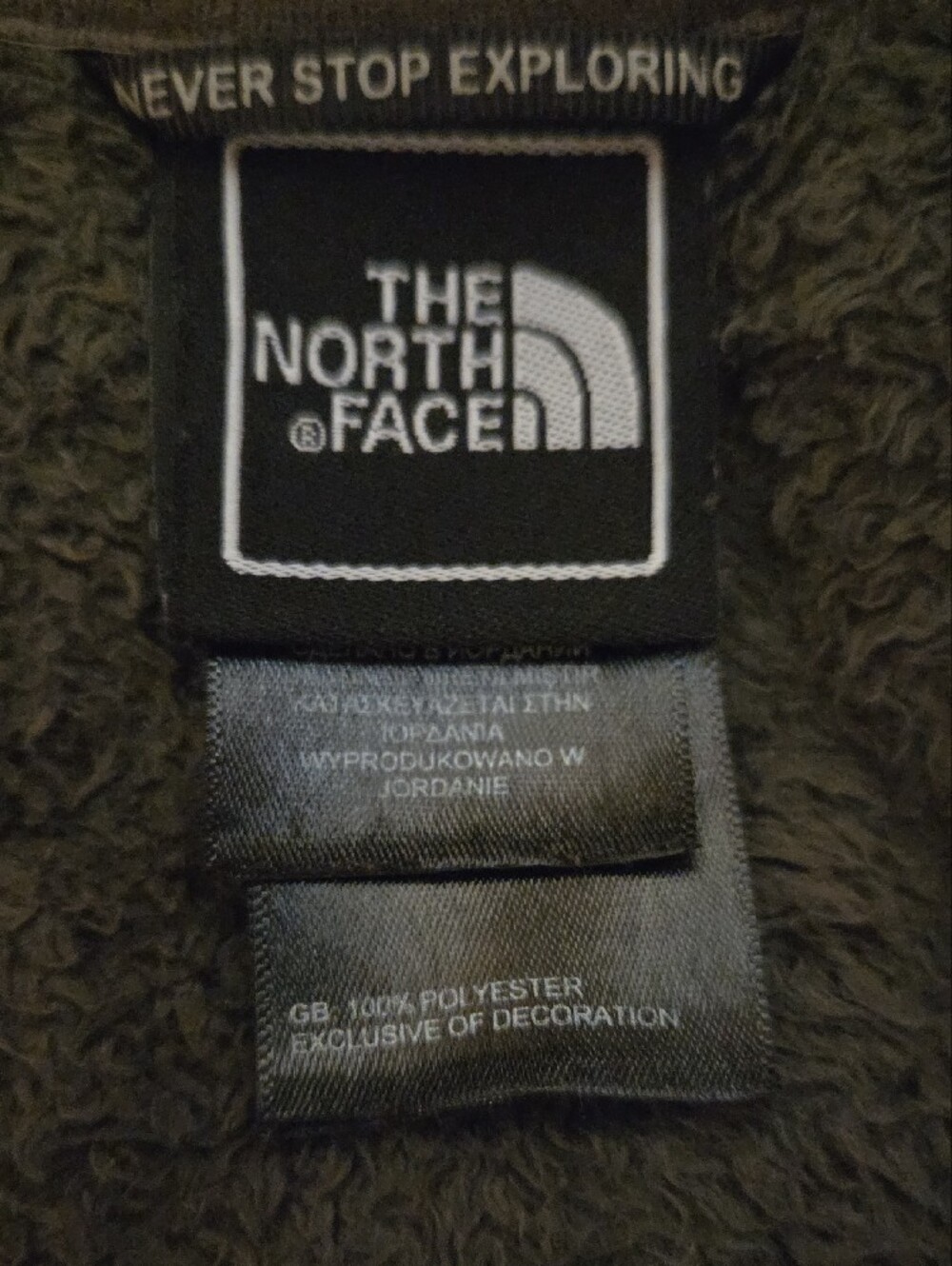The North Face Olive Green Women's Osito Fleece Zip Jacket EUC Size M - Picture 4 of 6